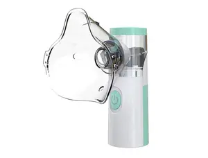Portable Handheld Mesh Nebulizer for Adults & Kids, AA-Powered Ultrasonic Device with Adjustable Speeds, Self-Cleaning Function, 8ml Medicine Cup, Included Masks, Lightweight Compact Mini Travel Essential