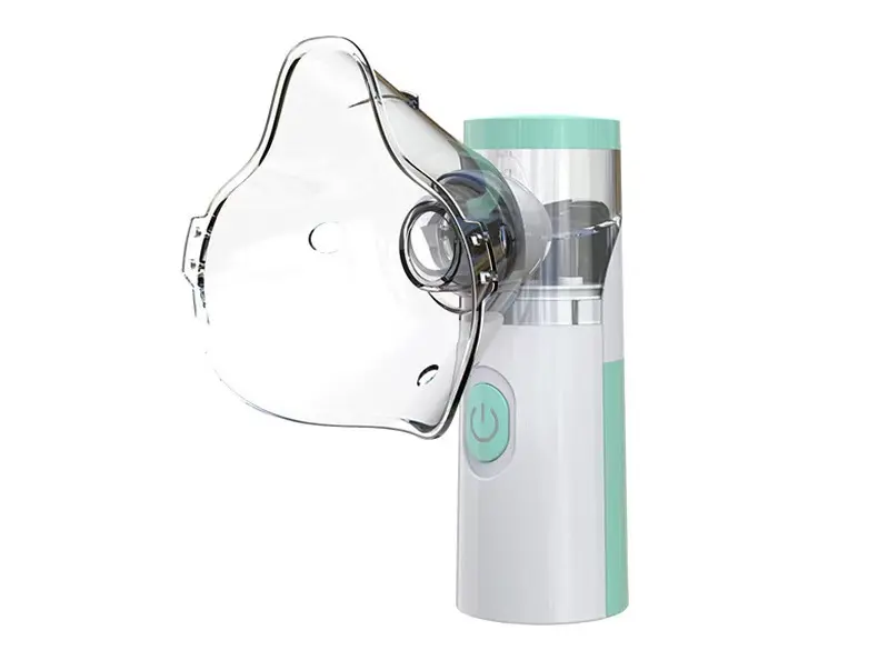 Portable Handheld Mesh Nebulizer for Adults & Kids, AA-Powered Ultrasonic Device with Adjustable Speeds, Self-Cleaning Function, 8ml Medicine Cup, Included Masks, Lightweight Compact Mini Travel Essential