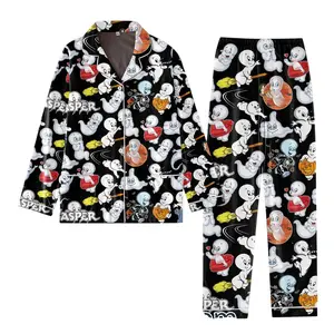 Casper The Friendly Ghost Pajamas Set, Long Sleeve Pajamas Set, Cartoon Movie Pajamas Set, Gift For Men And Women