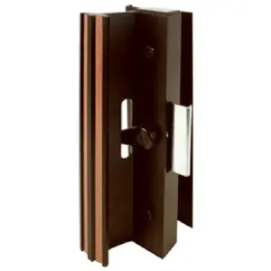 212 MAIN Prime Line 141311 Black Sliding Glass Door Handle Set - Clamp Latch, Door Hardware