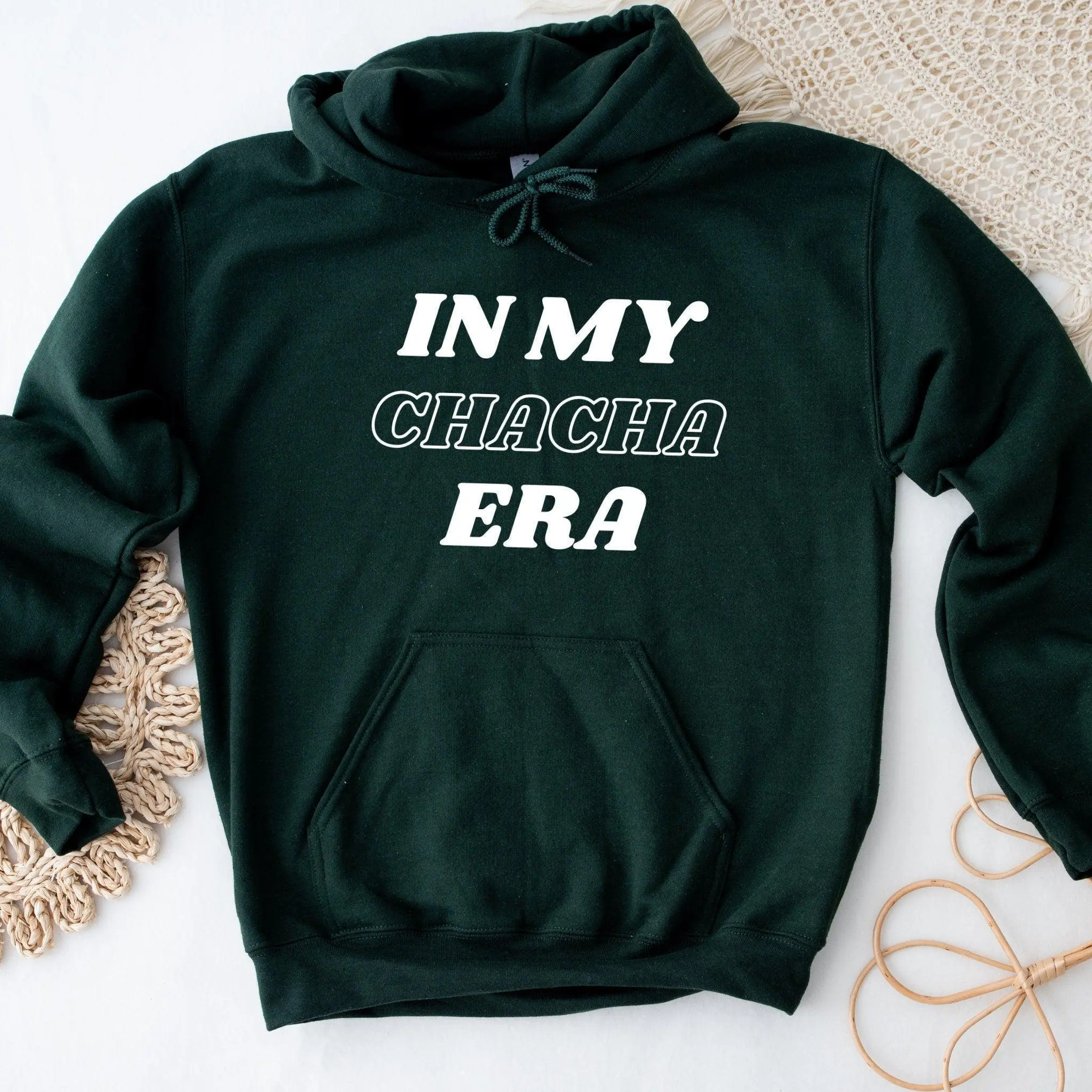 In My Chacha Era Hoodie by Humraha | Desi Arab Muslim Fashion Apparel Gifts for Ramadan Eid Nikkah Wedding Couples Families New Moms Aunts Uncles Grandparents | Pakistan India Bangladesh Palestine Lebanon Egypt Syria