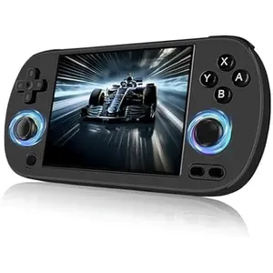 Trimui Smart Pro Handheld Retro Video Game Console 4.96 Inch IPS Screen Dual Joystick Bluetooth Charging USB Player White Chargeable with 8GB eMMC Storage & USB Type-C Port Card Electronic