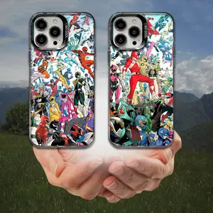 P-PowerS Cool R-Ranger Phone Case For iPhone17, 16,15,14,13,12,11,8,7,Pro,Max,Plus,Mini,XS,SE Anti Fall Black Matte Hard