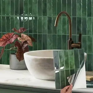 Self-Adhesive Wall Tile Stickers, Heat Resistant Peel and Stick, Waterproof Kitchen Backsplash, 5/10/20pcs, Easy Installation