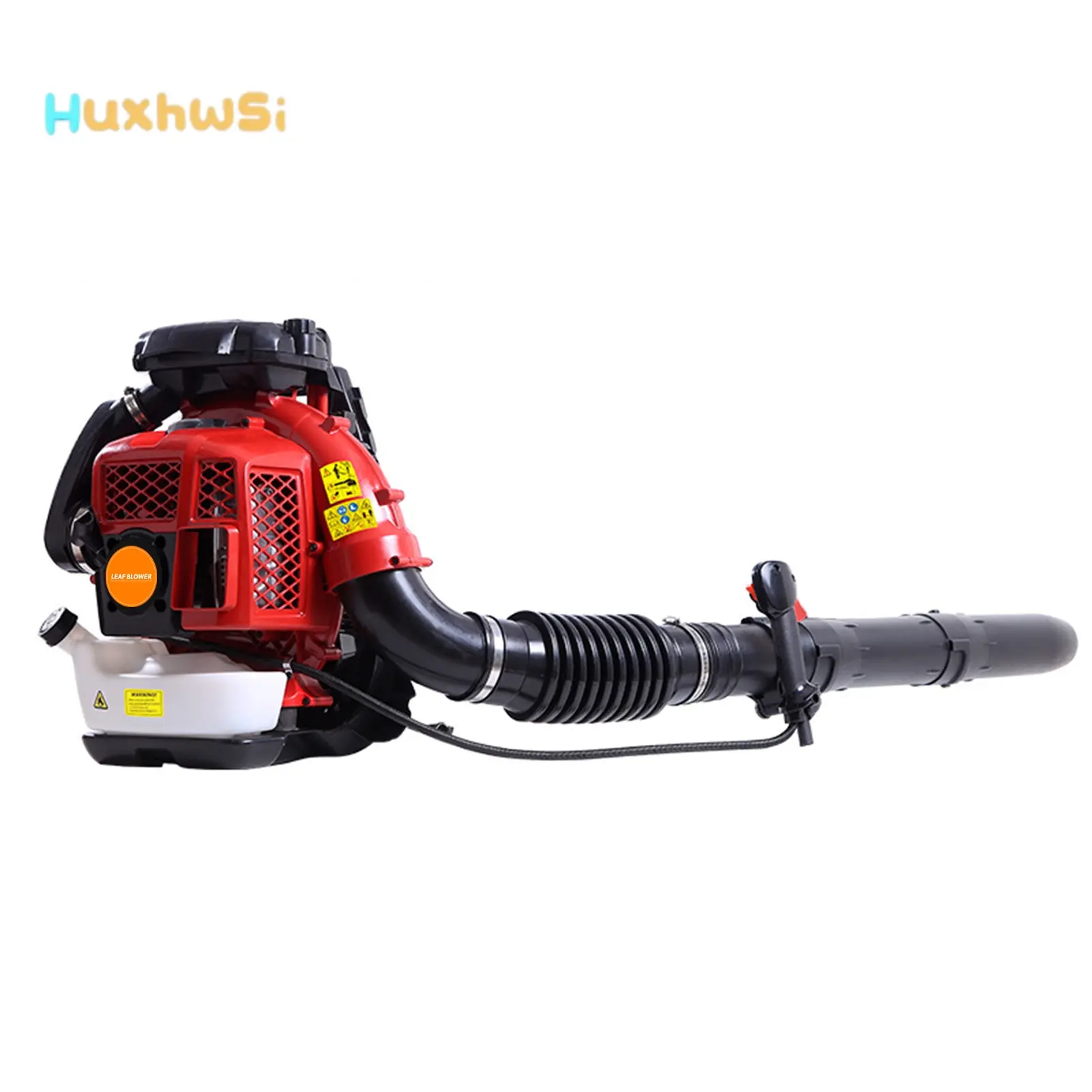 HUXHWSI 80CC 2-Stroke Gas Backpack Leaf Blower, Up to 900 CFM Air Flow, 2.3L Fuel Tank, Flexible Hose, Outdoor Yard Leaf & Debris Cleaning Tool