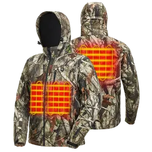 [Limited Size Clearance] TideWe Men's & Women's Soft Shell Heated Jacket Coat with Detachable Hood and Battery Pack Size S-XXXL