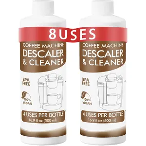 8 Uses Descaling Solution Compatible 33.8oz Coffee Machine Descaler, Espresso Coffee Maker Cleaner, Coffee Pot Limescale Remover