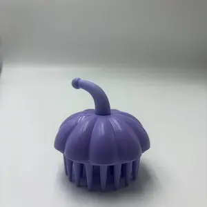 1pc Pumpkin Shampoo Brush, Cute Candy Color Head Massager Comb, Anti-Itch Scalp Scrubber & Foamer for Students