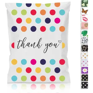Poly Mailer 10x13 100 Pack - Shipping Bags for Clothing, Strong Thick and Self Adhesive Mailing Bags - Cute Packaging Bags for Small Business - Colorful Polka Dots
