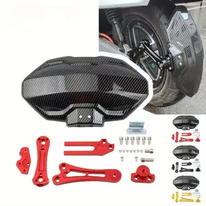 Adjustable Carbon Fiber Style Rear Wheel Fender Mudguard for Motorcycle Scooter & E-bike High-Quality ABS Material Water-Transfer-Printed Finish