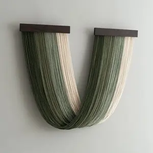 Macrame Wall Hanging Boho Style Striped Decor Fringe Decorative Tapestry, Handmade Large Background Bed Headboard Rug, Home Decoration