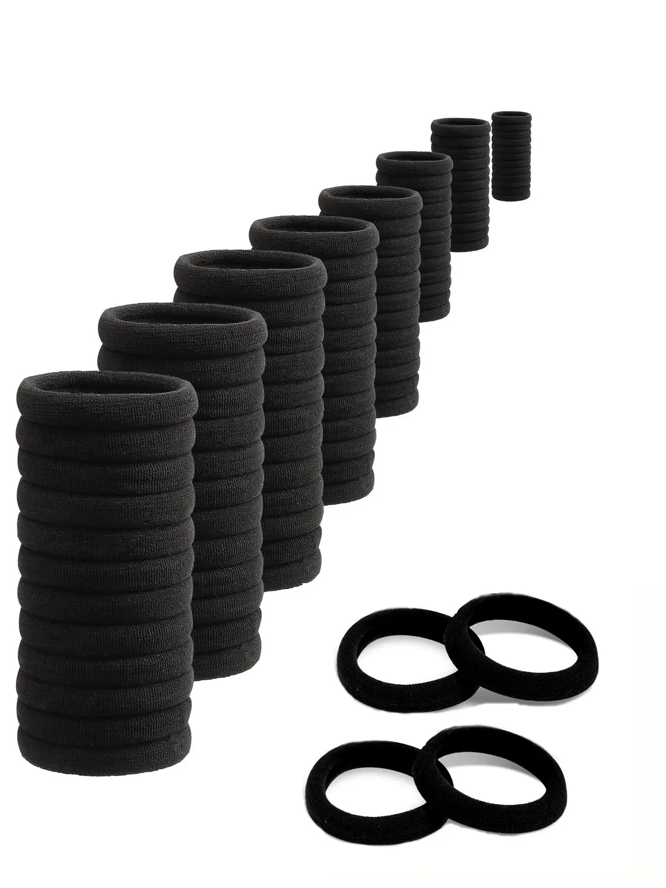 100pcs/set Summer High Stretch Ponytail Elastics Hair Tie, Casual Simple Plain Hair Tie, Daily Elastic Hair Accessory for Girls Women, Rubber Band, Scrunchies, Ponytail Hairstyle, Ponytail Holders, Bulk Hair Ties