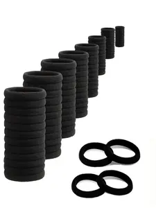 100pcs/set Summer High Stretch Ponytail Elastics Hair Tie, Casual Simple Plain Hair Tie, Daily Elastic Hair Accessory for Girls Women, Rubber Band, Scrunchies