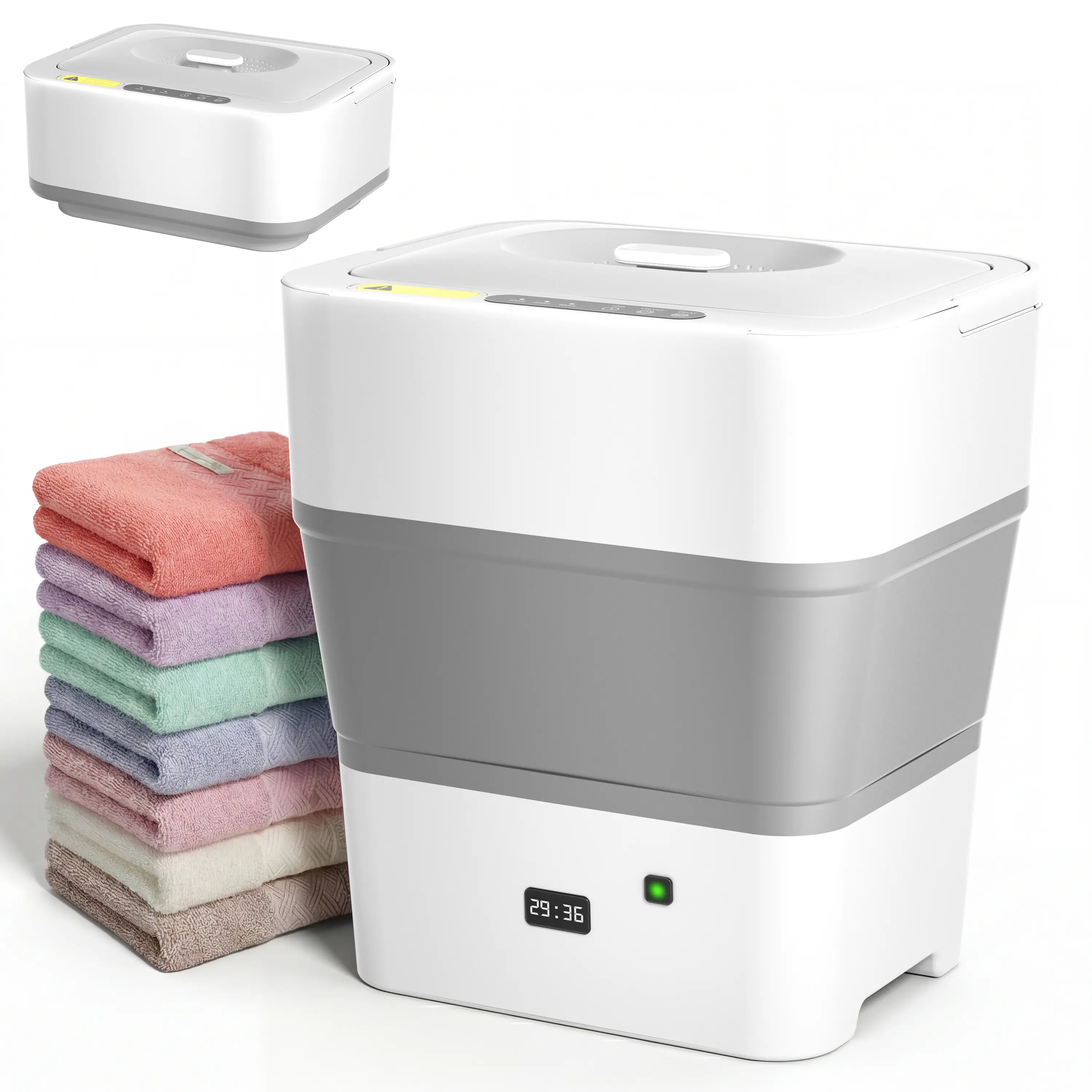 【Back To School】MAISON BACKYARDS Compact Portable Bucket Towel Warmer - Adjustable Time Setting, Auto-Shut Off, Reliable Heating, Warm Fast, Ideal for Shower Use, Bathroom Upgrade Kit