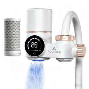 AQUAPUVIR Kitchen Faucet Water Purifier, Temperature LED Display Pressure ,Removable&Washable Ceramic Filtration Purfier,Household Water Filter For Kitchen Sink,Water Filter System outdoorfun