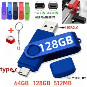 1-Pack Red/Blue/Green USB Portable Flash Drive with Keychain, 2.0 High-Speed Pen Drive, Capacities 64GB, 128GB, Ideal for Mobile Phones, Laptops, Storing Data, Photos, Videos, Music