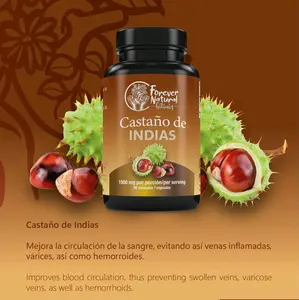 Castaño de INDIAS Horse Chestnut Supplement (90capsules) 1500mg for Blood Circulation, Varicose Veins & Hemorrhoids - Fitness, Healthcare Natural