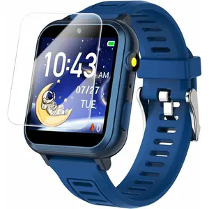 F-WBA09  Smart Watch for Kids with 24 Puzzle Games, HD Touch Screen, Camera, Music Player, Pedometer, Alarm Clock, Calculator, Flashlight - 12/24hr Kids Watches Gift for 4-12 Year Old Boys