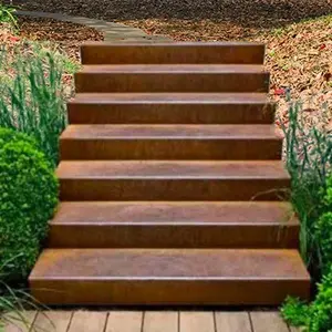 H&P Building -Corten Steel Garden Stairs by H&P Custom Sizes Steps -  Made From High Quality Corten Steel.