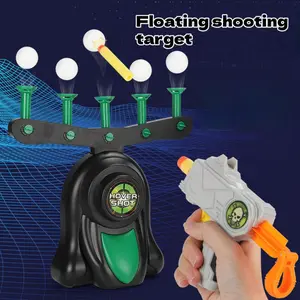 Kids Night Glow Electric Floating Ball Target, Dual Player Soft Airsoft Gun Toy Dart Game, Interactive Shooting Practice Set Blasters