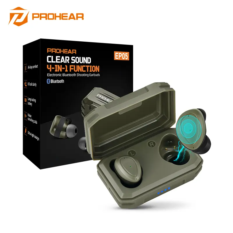 PROHEAR EP05 Bluetooth Electronic Shooting Earbuds, 30dB Noise Reduction with Fast Gunshot Suppression & Digital Sound Amplification for Shooting Hunting SummerWins DealsForYouDays sohochic