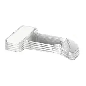 5Counts Clear Car Parking Ticket Holder Clip Automotive Organizer with Adhesive Tape Car Windscreen Permit Ticket