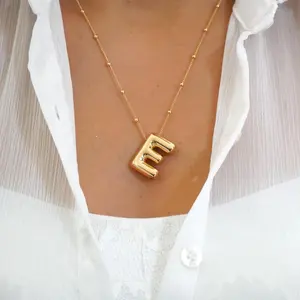FINREZIO Balloon Pendant Initial Necklace Trendy and Personalized Charm Jewelry for Teen Girls Perfect for Gifts and Personal Style