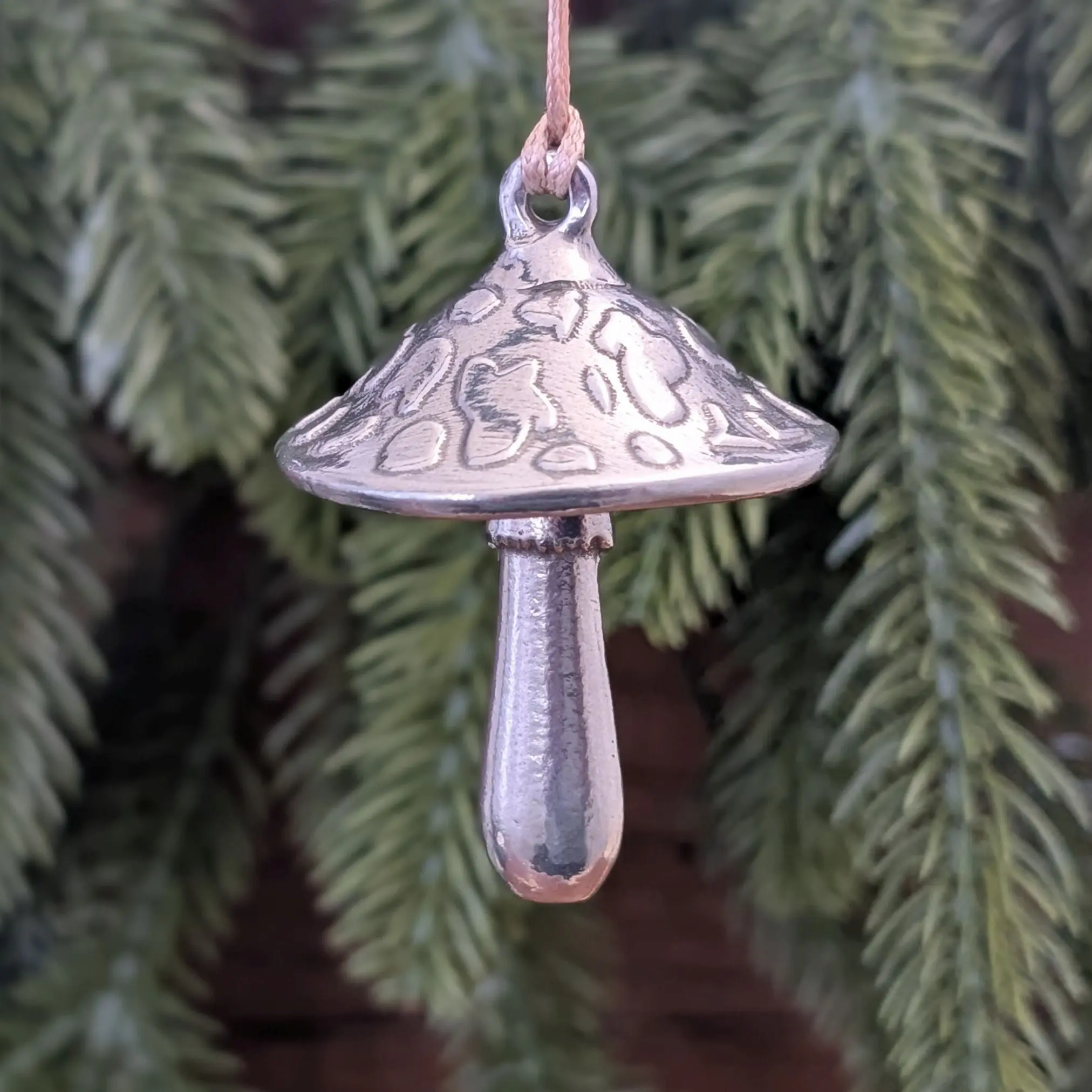 Mushroom Pewter Ornament