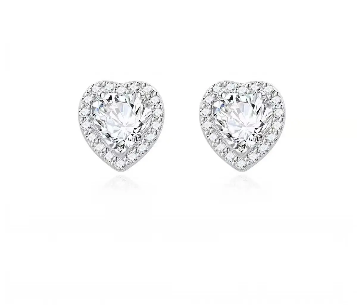 E109 Shiny Iced Out Cubic Zirconia Earrings Anti Fade Plated Hip Hop Ear Jewelry For Him Her