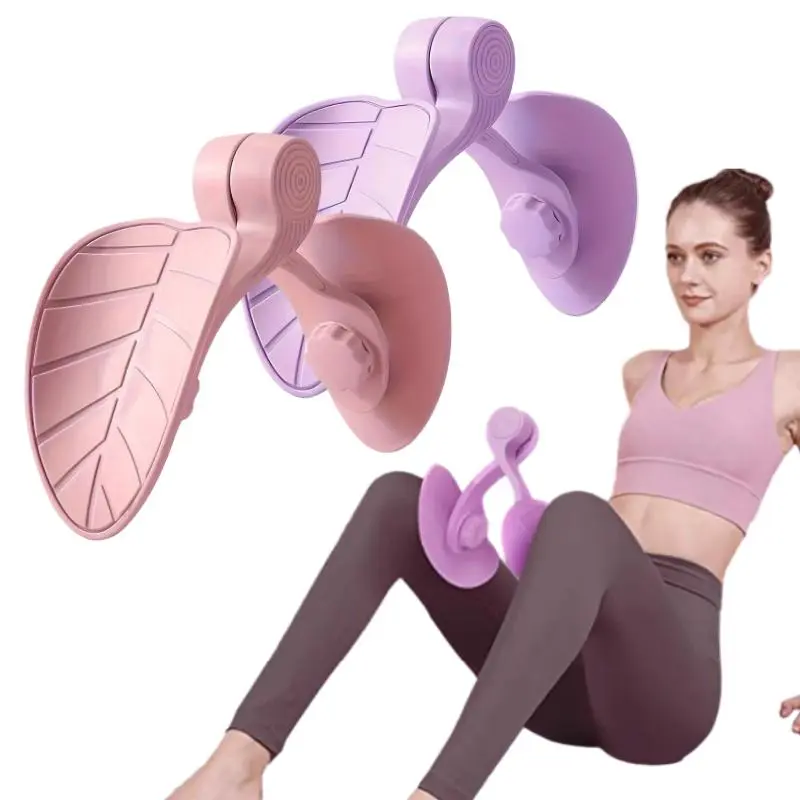 360° Thigh Squeeze Adjustable Resistance Trainer - PP Plastic Tool with Ergonomic Handles, Smooth Gentle Leaf Texture, 3-in-1 Sculpting Glutes Gear for 3-in-1 Thigh Work, Train Sitting Standing or Lying, Portable Skin-Friendly Home Fitness Equipment