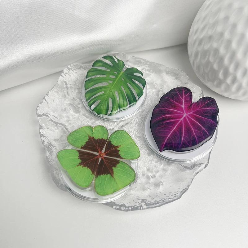 Diverse Plant Leaves Phone Holder Socket Grip Talk for Magsafe IPhone Mac Samsung Safe Ring Finger Expanding Stand