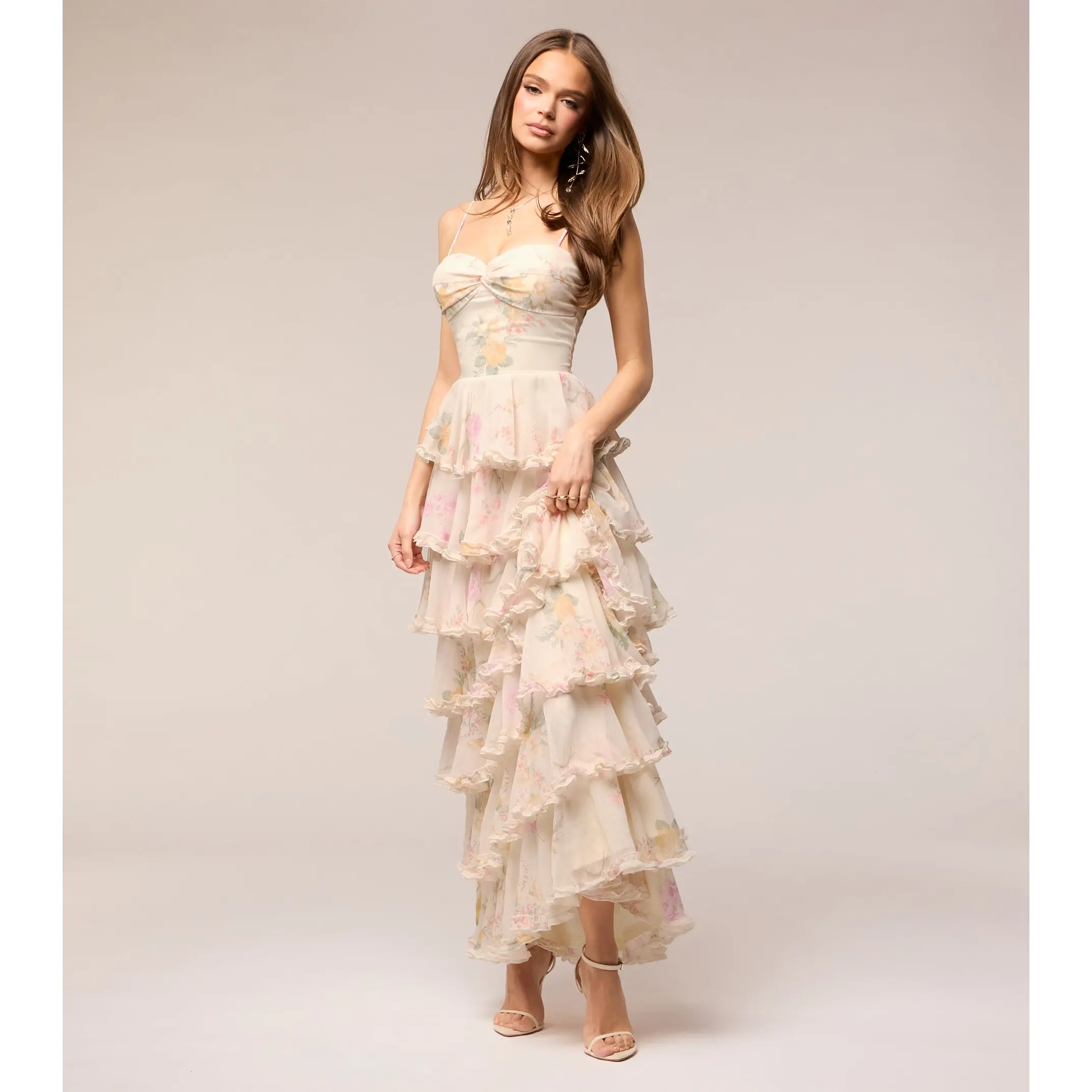 Anabelle Floral Chiffon Formal Dress