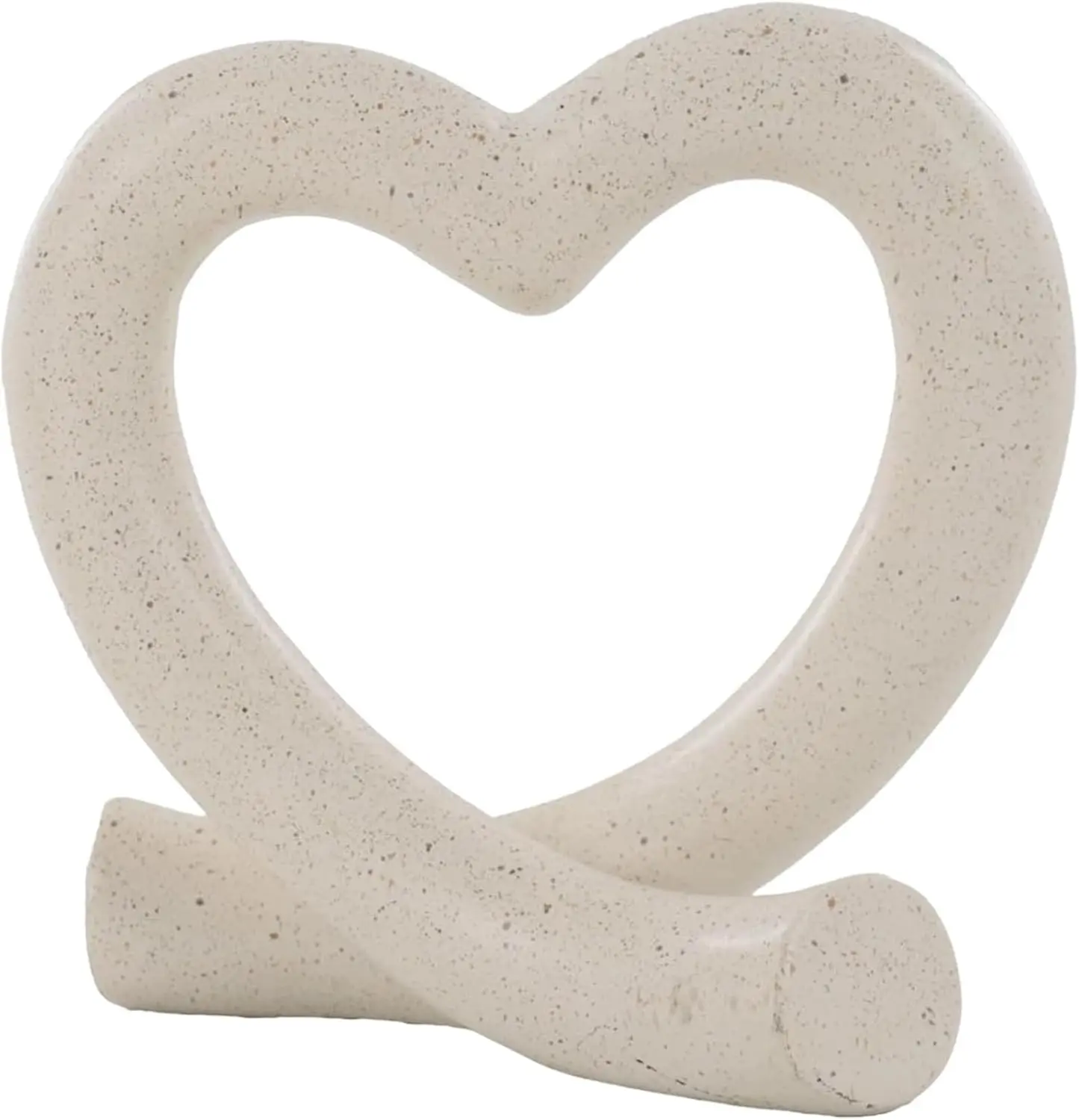 Heart Decor Sculpture Love Heart Statue Minimalist Modern Home Decor for Living Room Bedroom Desk Shelf Coffee Table Romantic Meaningful Gift
