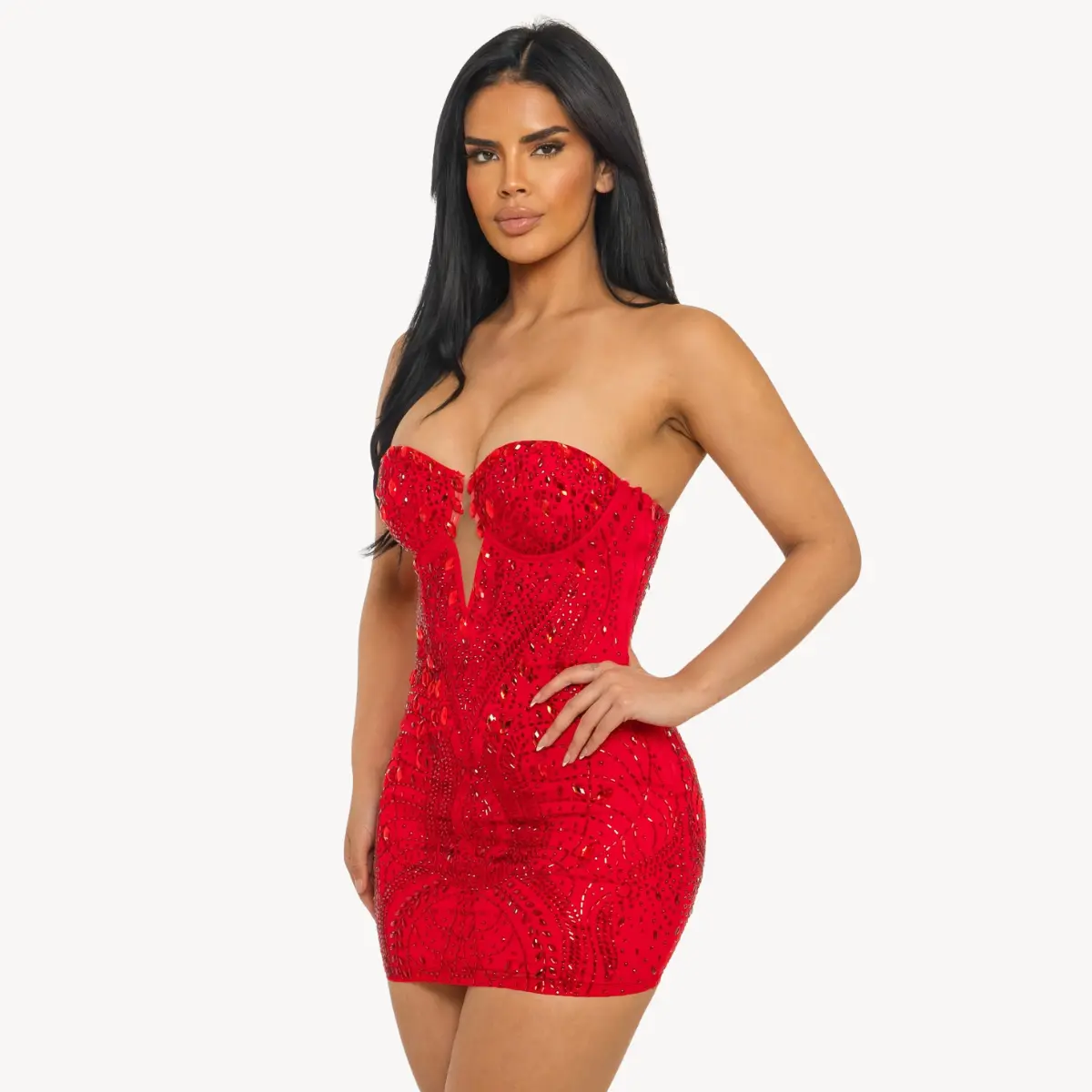 tied mini dress Elma Bandeau Neck Tie Mini Dress Gold