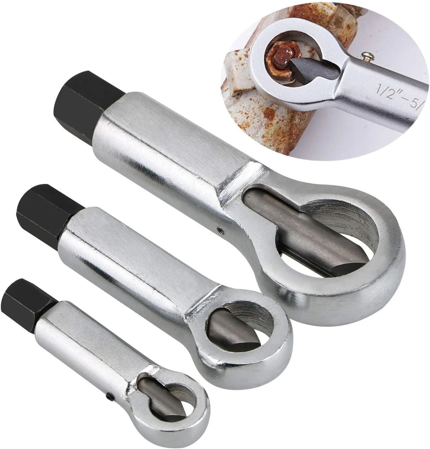 Metal nut crusher, nut splitter tool，bolt buster，manual pressure nut crusher, nut removal tool, suitable for 9 - 12mm / 12 - 16mm / 16 - 22mm nut removal tools, Tool Sets, Metal Build