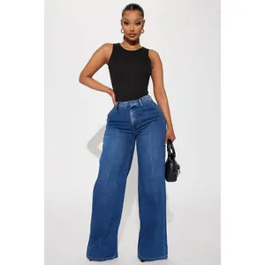 Finly Flowy Trouser Jeans - Dark Wash