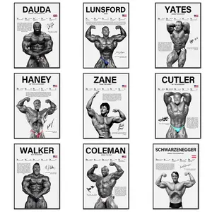 Bodybuilding Athlete Poster And Prints Gym Motivation Wall Art Haney Zane Yates Dauda Cutler Walker Signature Canvas Painting
