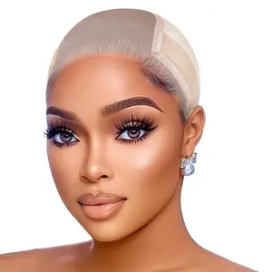 Lace Grip Wig Cap for Women, Transparent Lace Wig Caps, Non Slip Wig Caps for Keeping Wigs in Place, Adjustable Wig Cap with Grip Headband