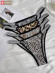 EssElegance  Leopard Print Invisible Panties, Buttery Soft Seamless Underwear. Stretchy Breathable Briefs for Everyday Comfort. criss cross sticky storage sheer  lace scoop  wireless  tshirt popilush Elegant Bra Set  and  mesh full  support