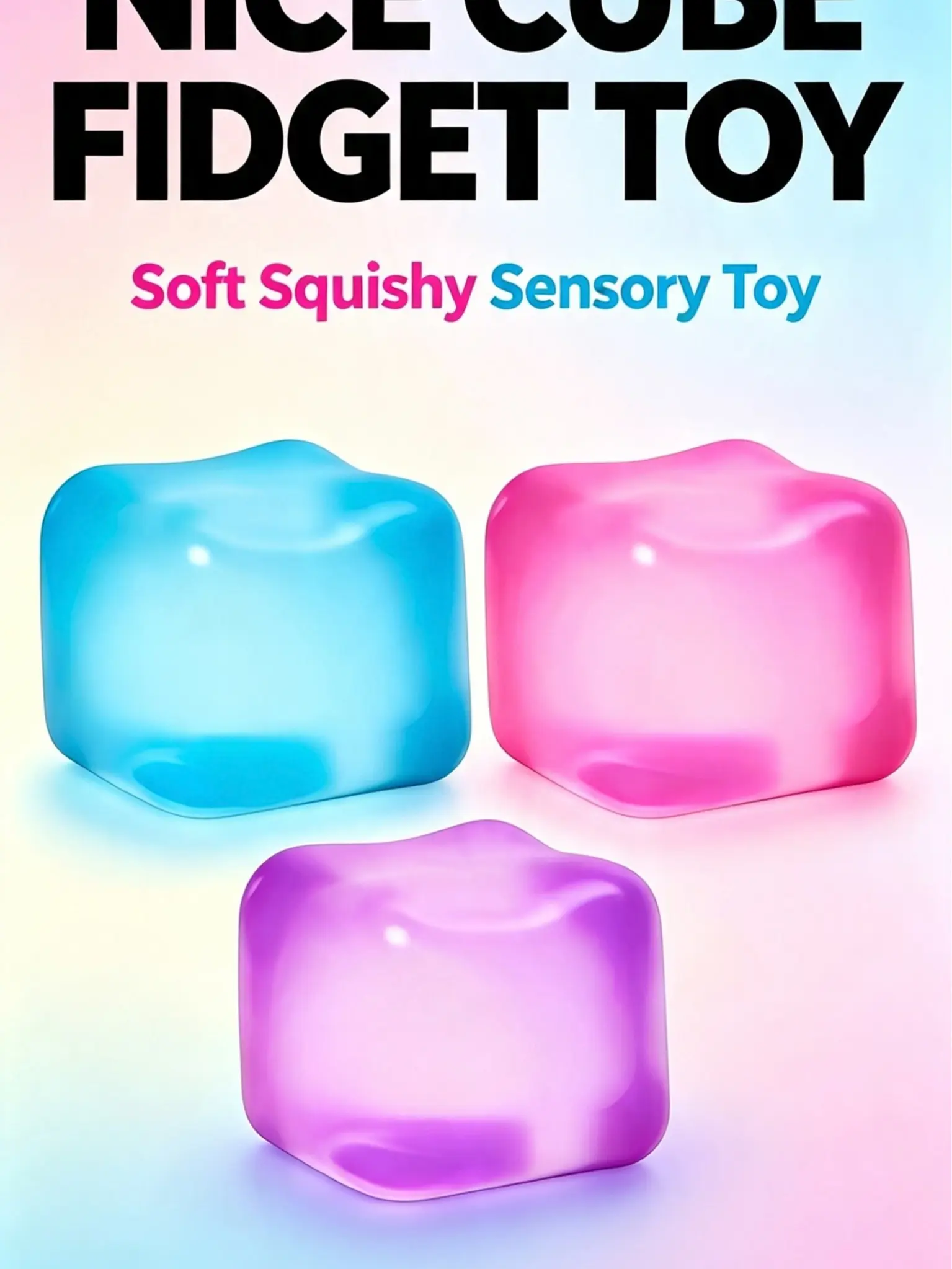 Portable stress relief squish block | Greatfidget toy for ADHD, anxiety and dailyrelaxation