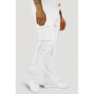Vortex Cargo Stacked Denim (White)