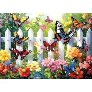 Butterfly Pollinating Adult Puzzle 1000 Pieces, Insect Puzzle, Educational Toy, Home Decor Painting