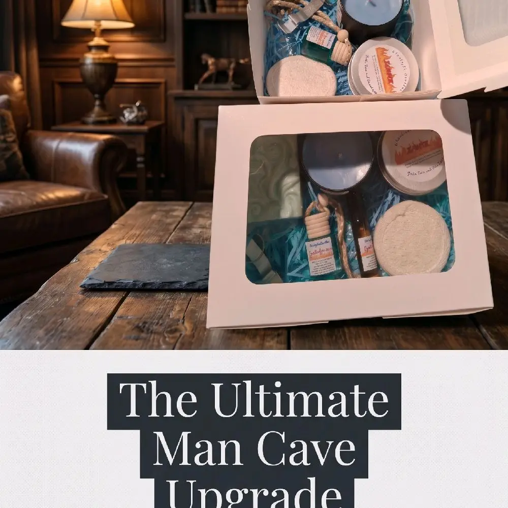 Man Cave Grooming Gift Box for Men, All-In-1 Grooming Kit for Personal Care