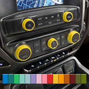 For GMC Sierra 2014-2018 - Knob Press-Fit Covers | 5-Knob Set Choose Your Color! Precision Fit For a Snug Fit That Stays In Place With No Tape or Adhesive. Made with High Quality Materials That Won't Warp or Fade! Made In The USA