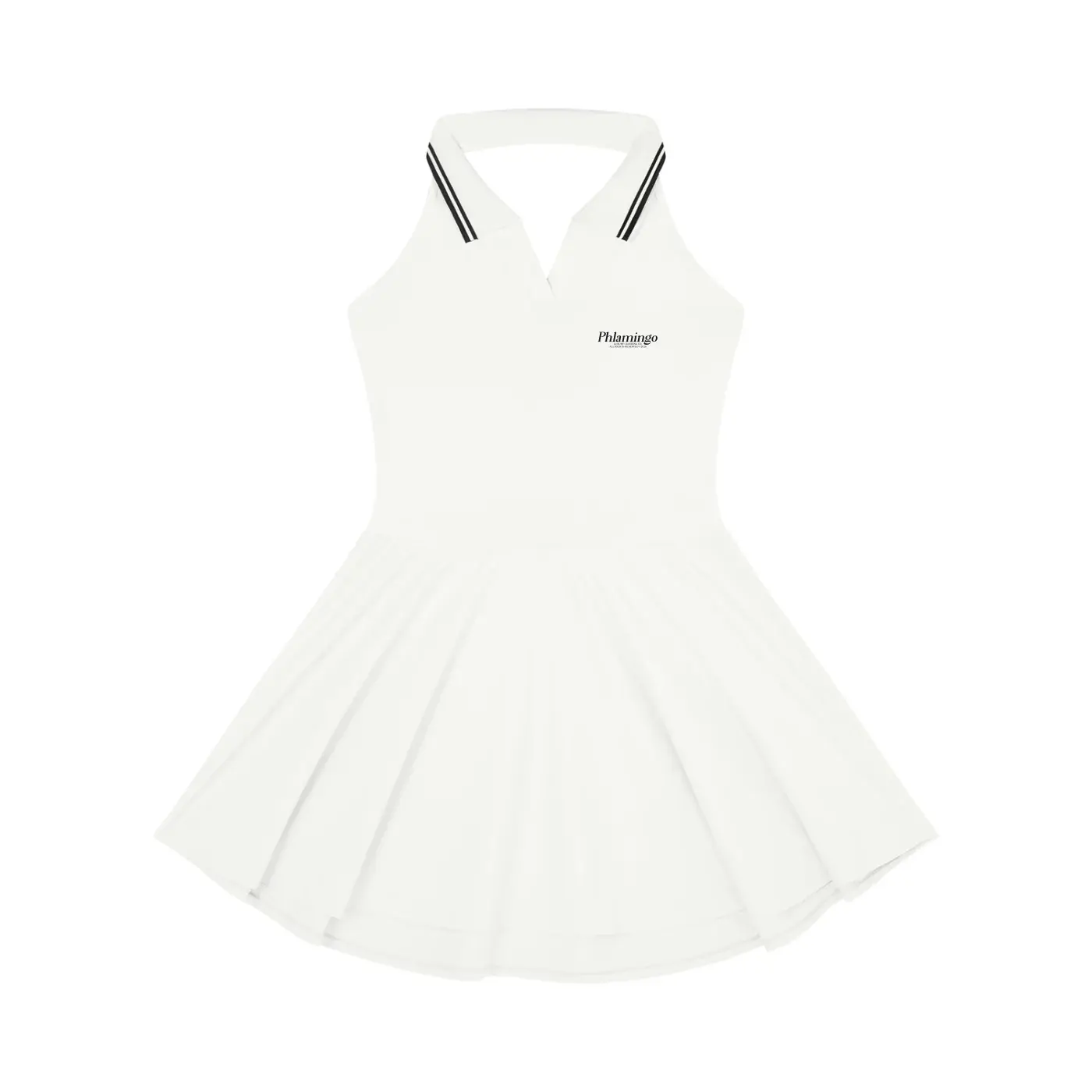 Women's Collared Halter A-Line Tennis Dress