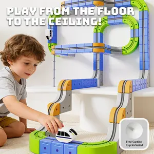 94/51/18PCS Train Set Electric Train Track For Kids ，DIY Race Car Track with Train and Traffic Signs USB Rechargeable Gravity-Defying 3D Embedded Layouts & Motorized Car STEM Learning Gift,New Year Gift