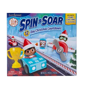 Elf on the Shelf Spin & Soar Advent Calendar – 12 Days of Fun Mini Toys & Christmas Surprises for Kids