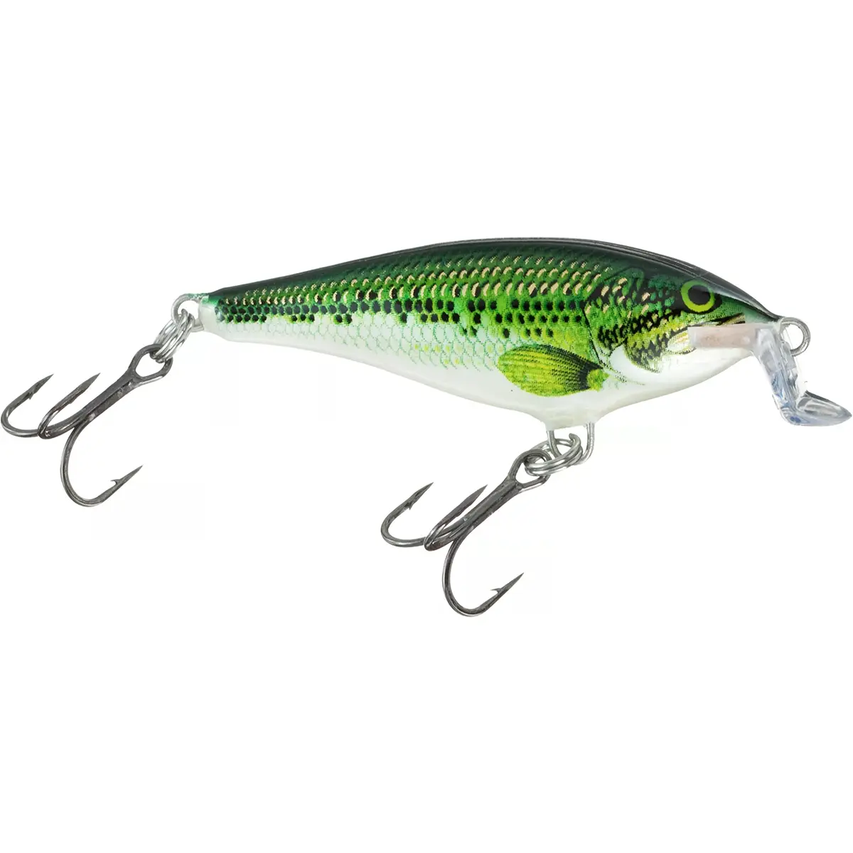 Rapala Shallow Shad Rap 09 Fishing Lure - Balsa Body, Short Length, 2 Trebles, Detailed Finish, Fish Hooks, Slow Sinking Lures