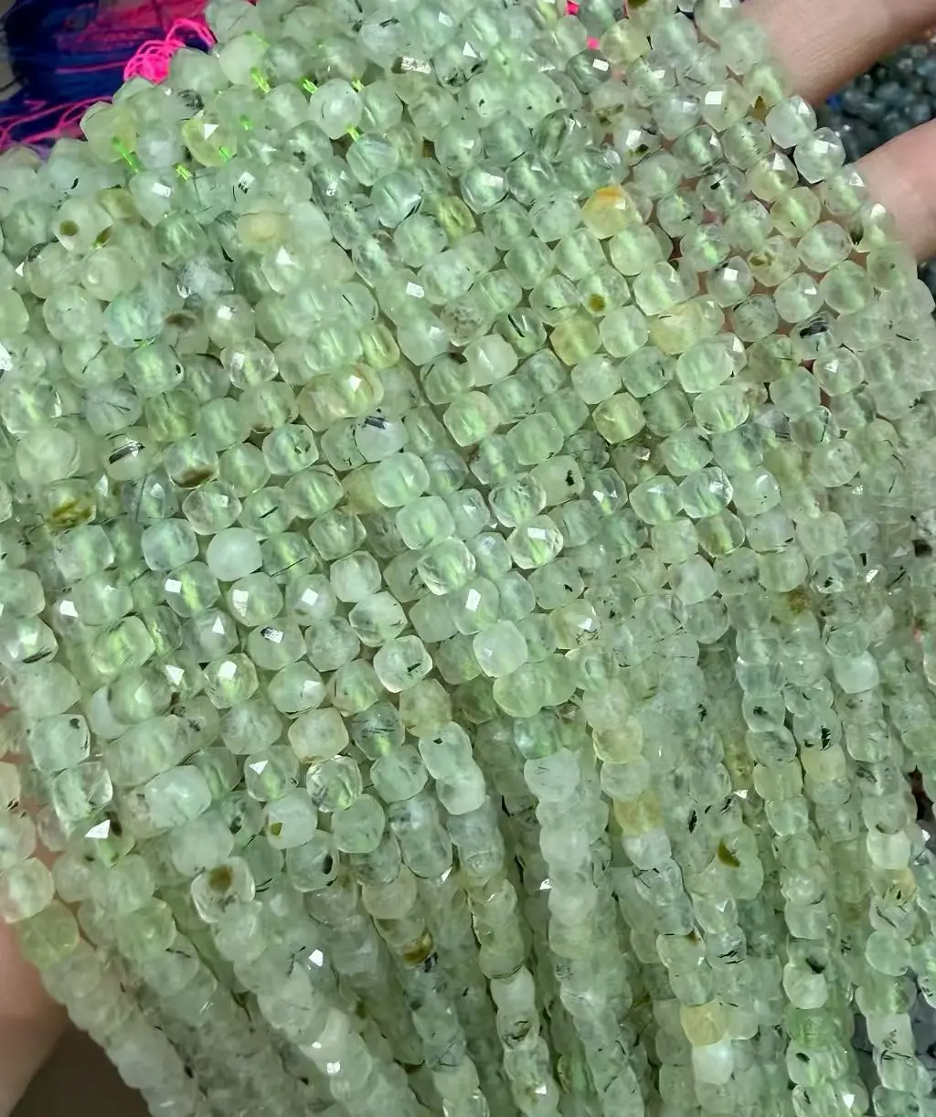 Faceted beads Natural crystal