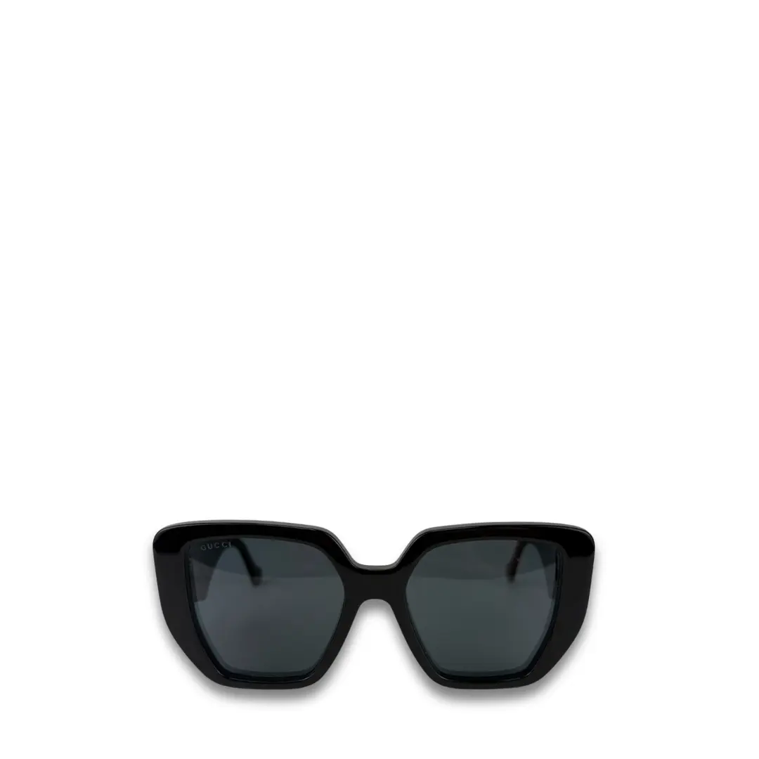 Pre-owned Gucci Black Geometric Sunglasses